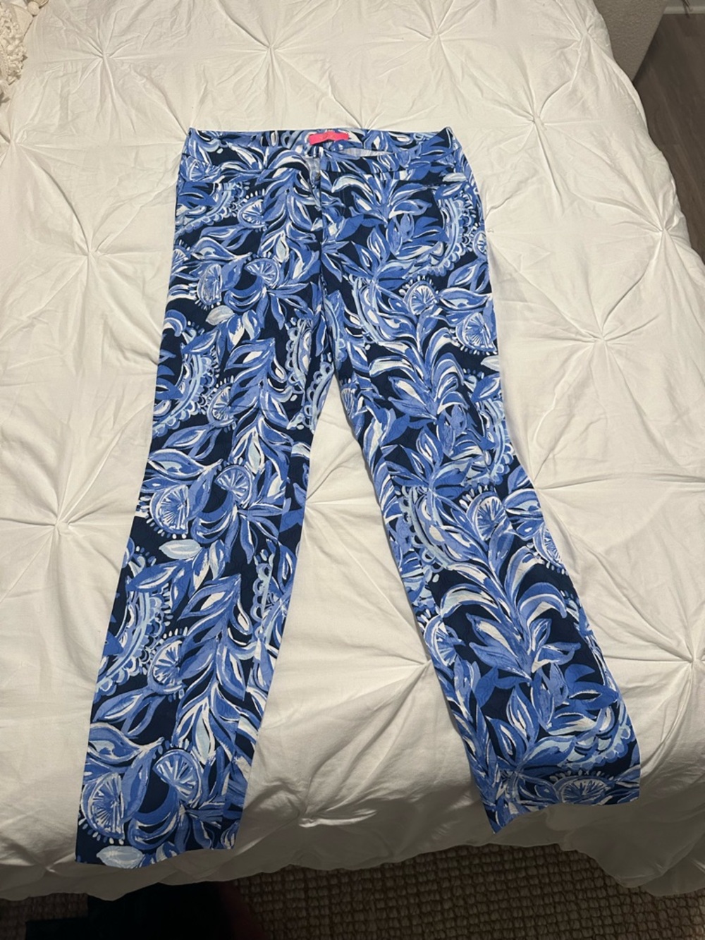 Lilly Pulitzer Blue Floral Printed Pants